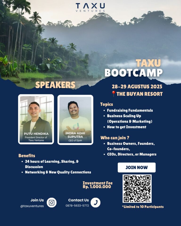 Scale Up Your Business & Get Investor: Ready at Taxu Bootcamp 2025